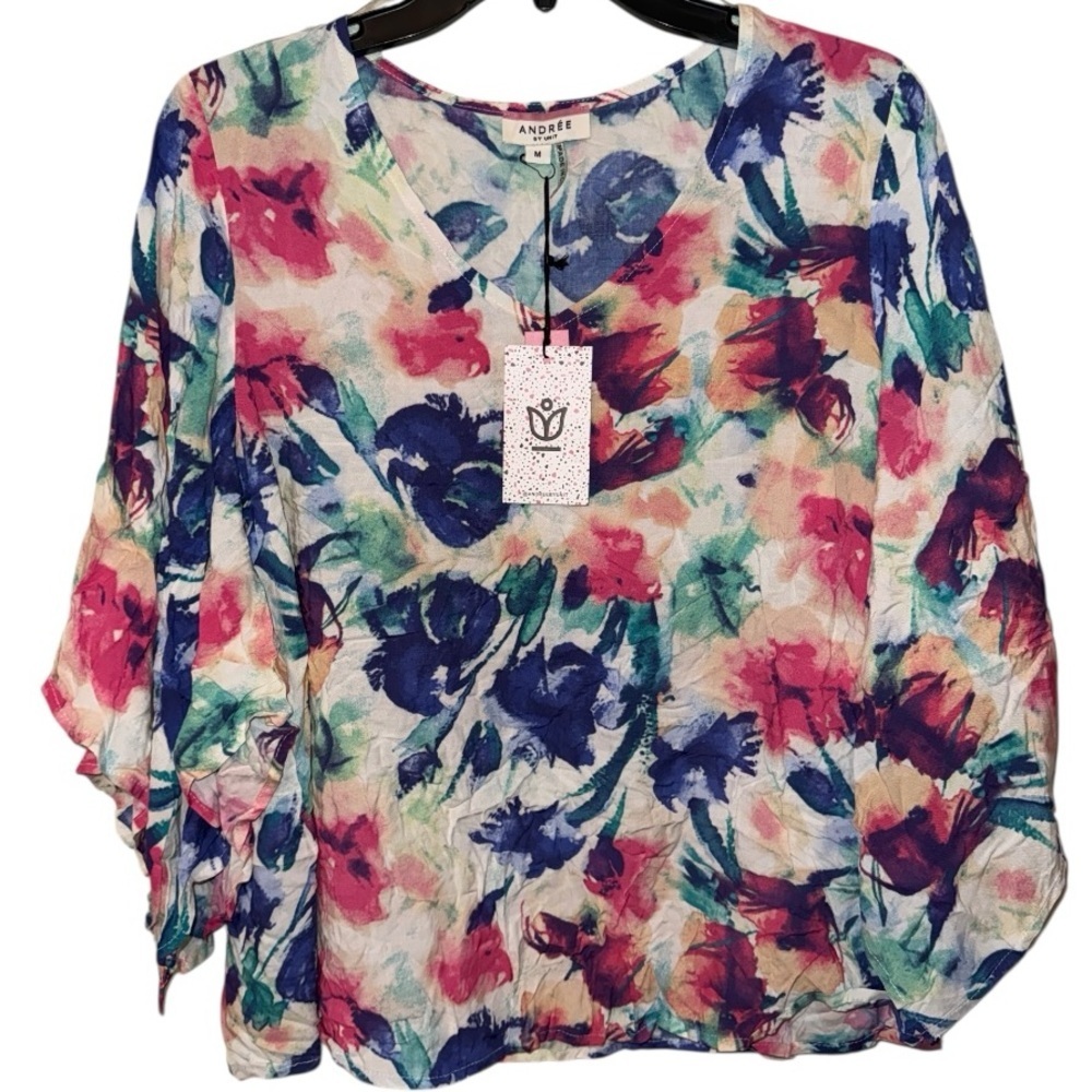 🌺𝐍𝐖𝐓-𝐀𝐍𝐃𝐑𝐄𝐄 𝐁𝐘 𝐔𝐍𝐈𝐓 𝐕𝐈𝐁𝐑𝐀𝐍𝐓 𝐅𝐋𝐎𝐑𝐀𝐋 𝐁𝐔𝐓𝐓𝐄𝐑𝐅𝐋𝐘 𝐒𝐋𝐄𝐄𝐕𝐄𝐒 𝐁𝐋𝐎𝐔𝐒𝐄 - Picture 3 of 8